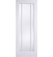 White Primed Lincoln 3 Light Clear Glazed