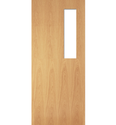 GO6 Oak Flush FD30 Fire Door
