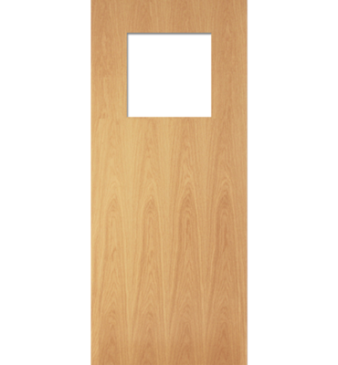 GO1 Oak Flush FD30 Fire Door