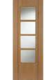 Vision Oak 4 Light Clear Glazed with Walnut Inlay