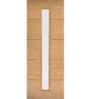 Internal Oak 1L Clear Glazed Lille