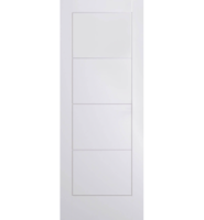 White Moulded Ladder FD30 Fire Door