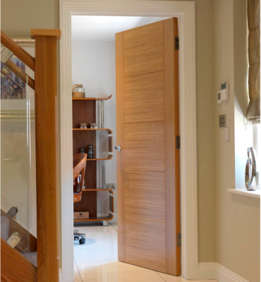 Pre-Finished Oak Tigris FD30 Fire Door