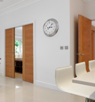 Pre-Finished Oak Tigris FD30 Fire Door