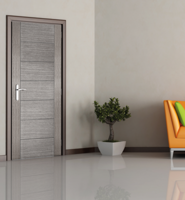 Light Grey Pre-Finished Corsica Fire Door