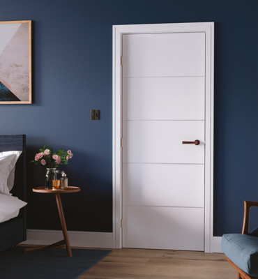 White Moulded Horizontal Four Line