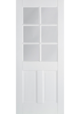 LP White Primed Canterbury 2 Panel 6 Light Glazed