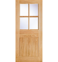 Oak 4 Light Stable Bevelled Double Glazed