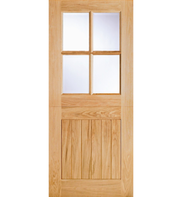 Oak 4 Light Stable Bevelled Double Glazed